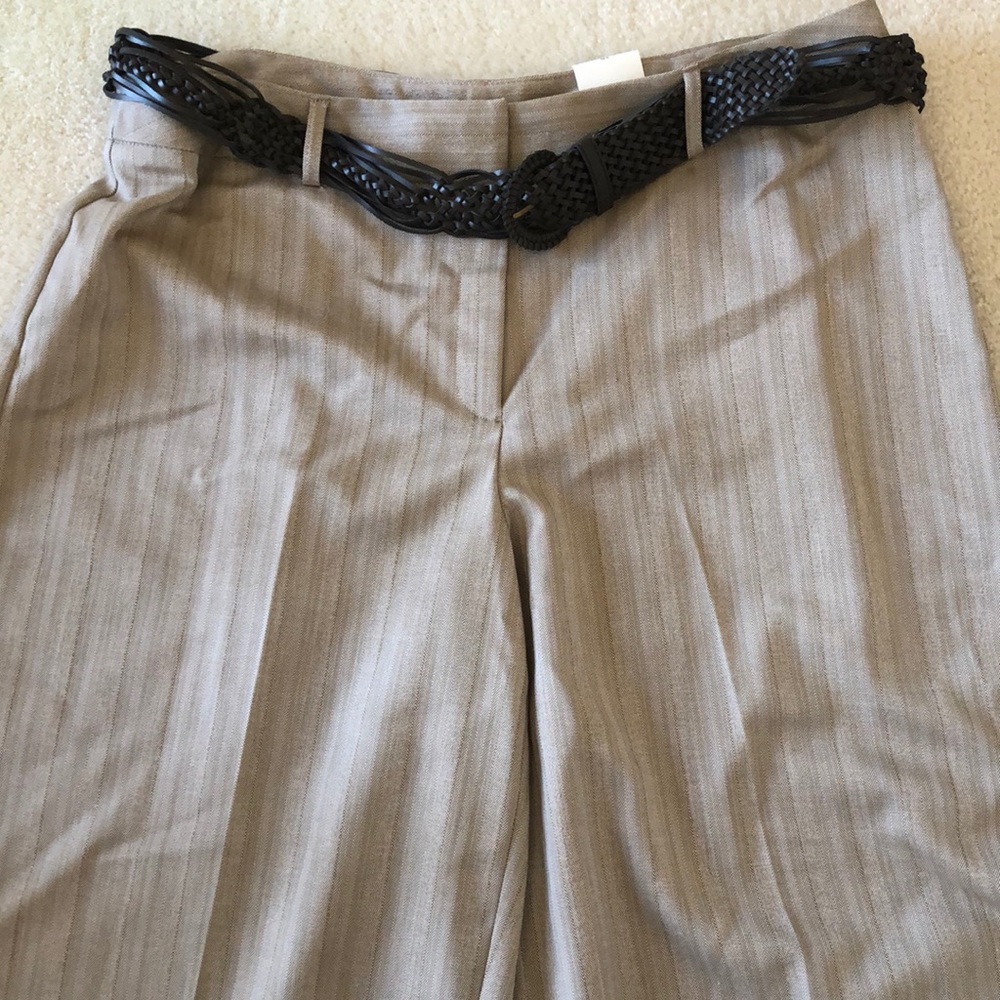 East 5th Capri gaucho pants in tan herringbone - Picture 2 of 4